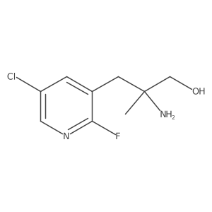 2-Amino-3-(5-chloro-2-fluoropyridin-3-yl)-2-methylpropan-1-ol结构式