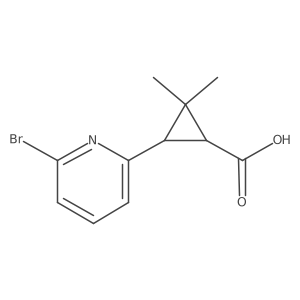 3-(6-Bromopyridin-2-yl)-2,2-dimethylcyclopropane-1-carboxylic acid结构式