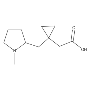 2-{1-[(1-Methylpyrrolidin-2-yl)methyl]cyclopropyl}acetic acid Structure