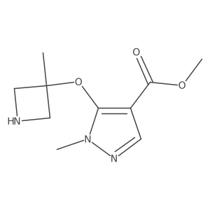 methyl 1-methyl-5-[(3-methylazetidin-3-yl)oxy]-1H-pyrazole-4-carboxylate Structure