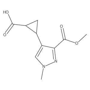 2-[3-(methoxycarbonyl)-1-methyl-1H-pyrazol-4-yl]cyclopropane-1-carboxylic acid结构式