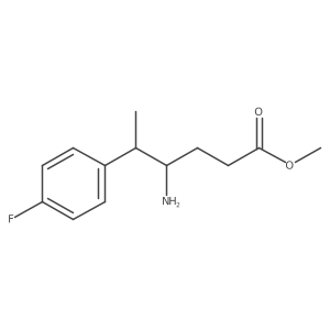 Methyl 4-amino-5-(4-fluorophenyl)hexanoate结构式