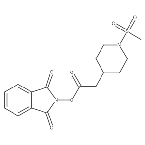1,3-dioxo-2,3-dihydro-1H-isoindol-2-yl 2-(1-methanesulfonylpiperidin-4-yl)acetate结构式