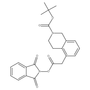 tert-butyl 5-{2-[(1,3-dioxo-2,3-dihydro-1H-isoindol-2-yl)oxy]-2-oxoethyl}-1,2,3,4-tetrahydroisoquinoline-2-carboxylate Structure