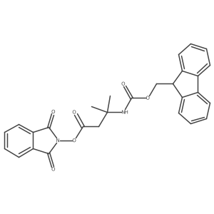 1,3-dioxo-2,3-dihydro-1H-isoindol-2-yl 3-({[(9H-fluoren-9-yl)methoxy]carbonyl}amino)-3-methylbutanoate Structure