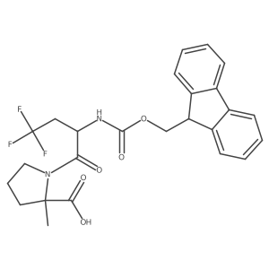 (2S)-1-[2-({[(9H-fluoren-9-yl)methoxy]carbonyl}amino)-4,4,4-trifluorobutanoyl]-2-methylpyrrolidine-2-carboxylic acid Structure