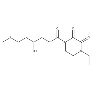 4-ethyl-N-[2-hydroxy-4-(methylsulfanyl)butyl]-2,3-dioxopiperazine-1-carboxamide Structure