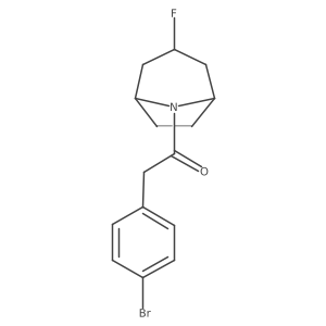 2-(4-Bromophenyl)-1-{3-fluoro-8-azabicyclo[3.2.1]octan-8-yl}ethan-1-one Structure