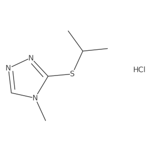 3-(isopropylthio)-4-methyl-4H-1,2,4-triazole hydrochloride Structure