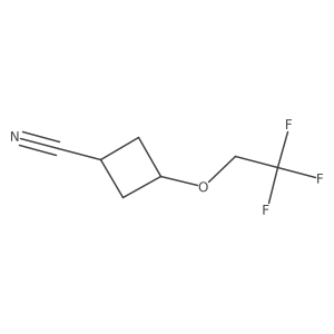 (1r,3r)-3-(2,2,2-Trifluoroethoxy)cyclobutane-1-carbonitrile结构式
