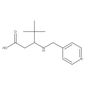 4,4-Dimethyl-3-{[(pyridin-4-yl)methyl]amino}pentanoic acid结构式