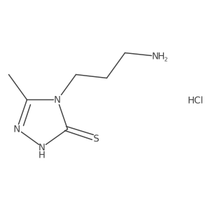 4-(3-Aminopropyl)-3-methyl-1H-1,2,4-triazole-5-thione;hydrochloride结构式