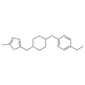 5-Ethyl-2-({1-[(5-methyl-1,3,4-oxadiazol-2-yl)methyl]piperidin-4-yl}oxy)pyrimidine结构式