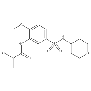 2-Chloro-N-[2-methoxy-5-(oxan-4-ylsulfamoyl)phenyl]propanamide Structure