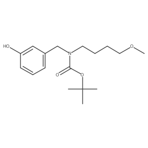 tert-butyl N-[(3-hydroxyphenyl)methyl]-N-(4-methoxybutyl)carbamate结构式