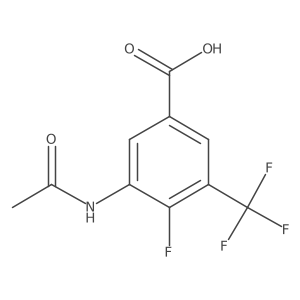 3-Acetamido-4-fluoro-5-(trifluoromethyl)benzoic acid结构式