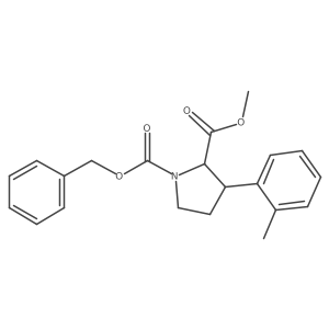 O1-benzyl O2-methyl cis-3-(o-tolyl)pyrrolidine-1,2-dicarboxylate Structure