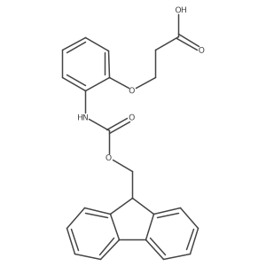 3-[2-({[(9H-fluoren-9-yl)methoxy]carbonyl}amino)phenoxy]propanoic acid Structure