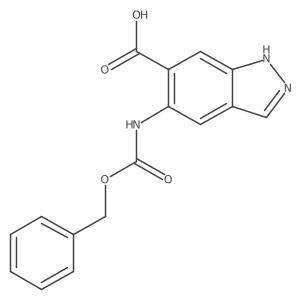 5-{[(benzyloxy)carbonyl]amino}-1H-indazole-6-carboxylic acid结构式