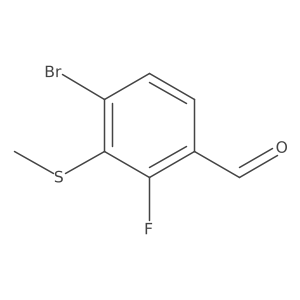 4-Bromo-2-fluoro-3-(methylthio)benzaldehyde Structure