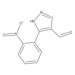 3-(2-Nitrophenyl)-1H-pyrazole-4-carboxaldehyde结构式