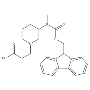 3-[3-({[(9H-fluoren-9-yl)methoxy]carbonyl}(methyl)amino)piperidin-1-yl]propanoic acid结构式