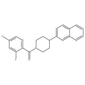 2-[1-(3,5-Difluoropyridine-2-carbonyl)piperidin-4-yl]-1,8-naphthyridine结构式