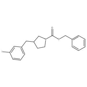Benzyl 3-[(3-iodophenyl)methyl]pyrrolidine-1-carboxylate结构式