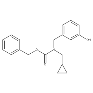 benzyl N-(cyclopropylmethyl)-N-[(3-hydroxyphenyl)methyl]carbamate结构式