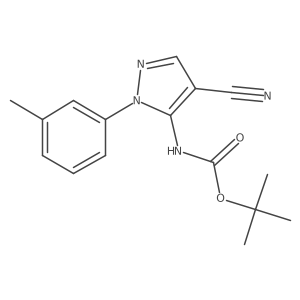 tert-butyl N-[4-cyano-1-(3-methylphenyl)-1H-pyrazol-5-yl]carbamate Structure
