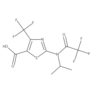 2-[2,2,2-trifluoro-N-(propan-2-yl)acetamido]-4-(trifluoromethyl)-1,3-thiazole-5-carboxylic acid Structure