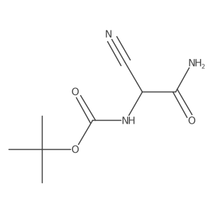 tert-butyl N-[carbamoyl(cyano)methyl]carbamate Structure