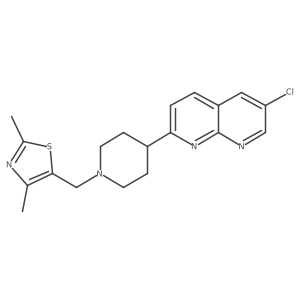 6-Chloro-2-{1-[(2,4-dimethyl-1,3-thiazol-5-yl)methyl]piperidin-4-yl}-1,8-naphthyridine结构式