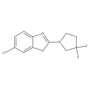 6-Chloro-2-(3,3-difluoropyrrolidin-1-yl)-1,3-benzoxazole结构式