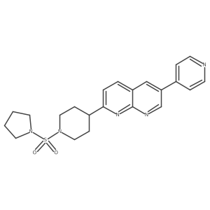 6-(Pyridin-4-yl)-2-[1-(pyrrolidine-1-sulfonyl)piperidin-4-yl]-1,8-naphthyridine Structure