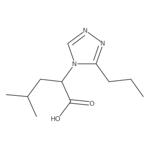 4-methyl-2-(3-propyl-4H-1,2,4-triazol-4-yl)pentanoic acid结构式