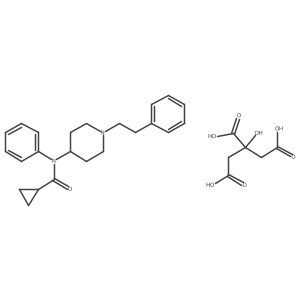 N-phenyl-N-[1-(2-phenylethyl)-4-piperidinyl]-cyclopropanecarboxamide,2-hydroxy-1,2,3-propanetricarboxylate结构式