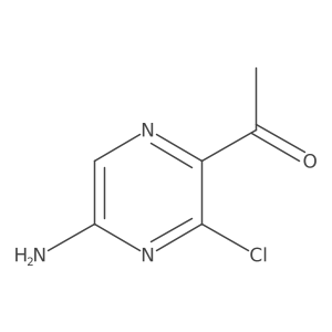 1-(5-Amino-3-chloro-2-pyrazinyl)ethanone结构式