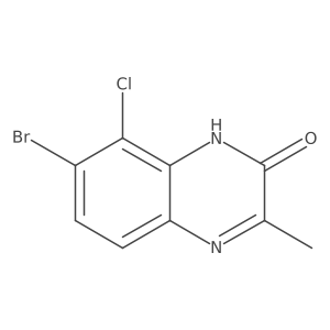 7-Bromo-8-chloro-3-methyl-2(1H)-quinoxalinone Structure