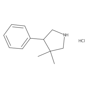 (S)-3,3-Dimethyl-4-phenylpyrrolidine hydrochloride Structure