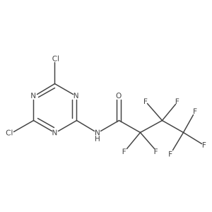 2-N-Heptafluorobutyrylamino-4,6-dichlorotriazine结构式