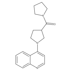 4-[3-(Pyrrolidine-1-carbonyl)pyrrolidin-1-yl]quinoline结构式