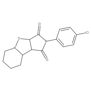 2-(4-chlorophenyl)hexahydropyrrolo[3',4':4,5]isoxazolo[2,3-a]pyridine-1,3(2H,3aH)-dione Structure