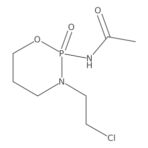 N-[3-(2-Chloroethyl)tetrahydro-2-oxido-2H-1,3,2-oxazaphosphorin-2-yl]acetamide结构式