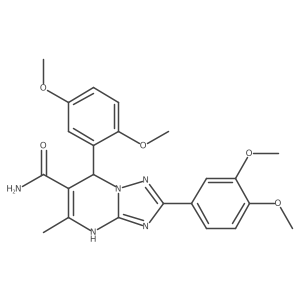 7-(2,5-Dimethoxyphenyl)-2-(3,4-dimethoxyphenyl)-5-methyl-4,7-dihydro-[1,2,4]triazolo[1,5-a]pyrimidine-6-carboxamide Structure