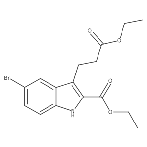 ethyl 5-bromo-3-(3-ethoxy-3-oxopropyl)-1H-indole-2-carboxylate Structure