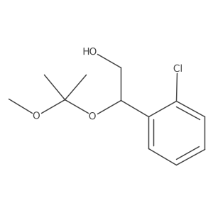 (betaS)-2-Chloro-beta-(1-methoxy-1-methylethoxy)benzeneethanol结构式
