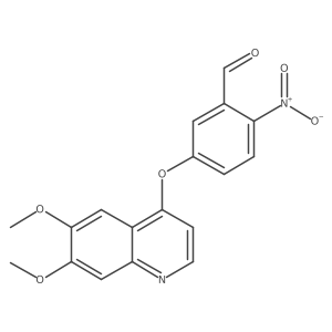 3-[(6,7-Dimethoxy-4-quinolyl)oxy]-6-nitrobenzaldehyde结构式