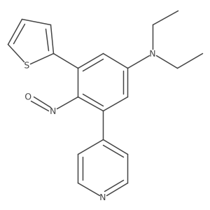 N,N-Diethyl-4-nitroso-3-(4-pyridinyl)-5-(2-thienyl)benzenamine Structure