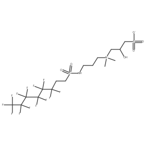 3-[Dimethyl(3-{[([perfluorohexyl]ethyl)sulfonyl]amino}propyl)ammonio]-2-hydroxypropane-1-sulfonate结构式